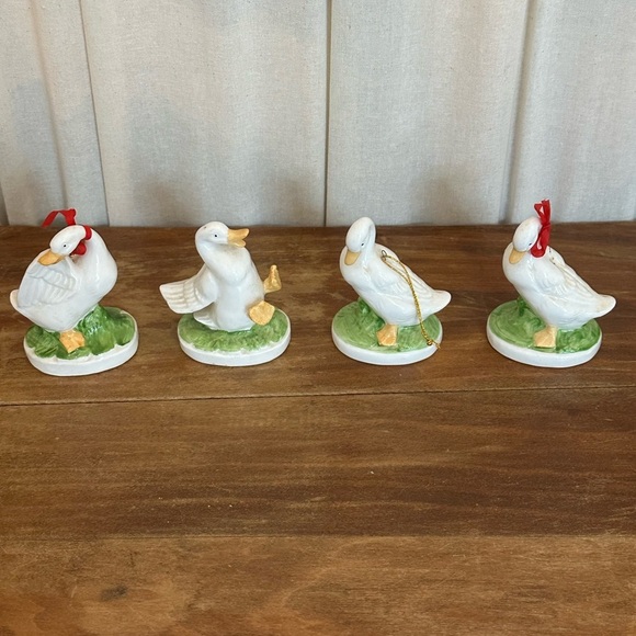 Bone China Other - Charming White Ceramic Duck Figurines